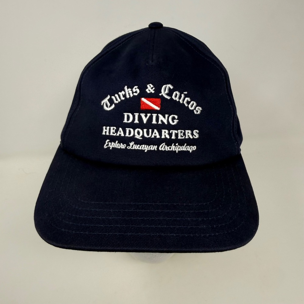 American Needle Turks & Caicos Diving Headquarters Navy Blue Snapback Hat